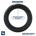 thumbnail image 6 of Metzeler Cruisetec 130/80B17 65H (I)- Ind-Spfg Motorcycle Front Tire w/ Keychain, 6 of 9