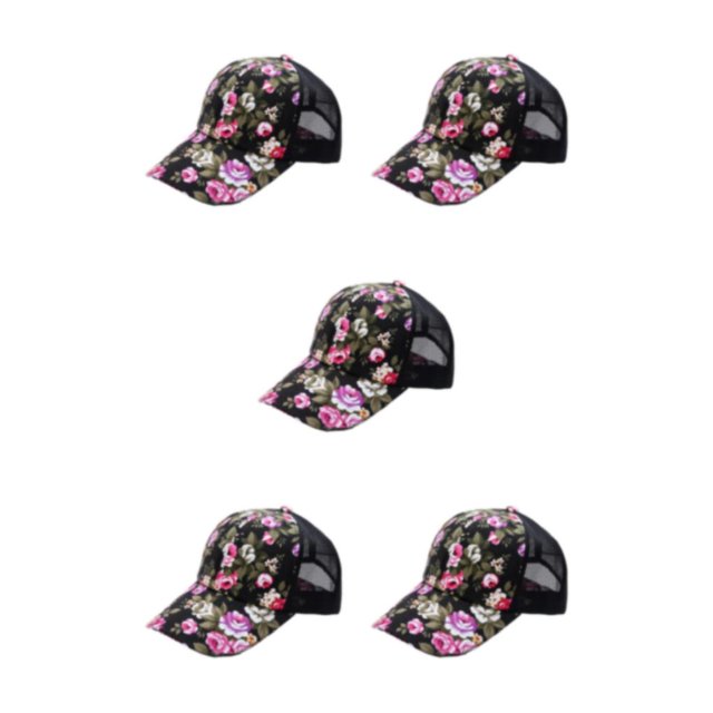 Maytalsory 1/2/3/5 Comfortable Ball Cap For Women - Fashionable With Sun Protection Universal Size black 5PCS