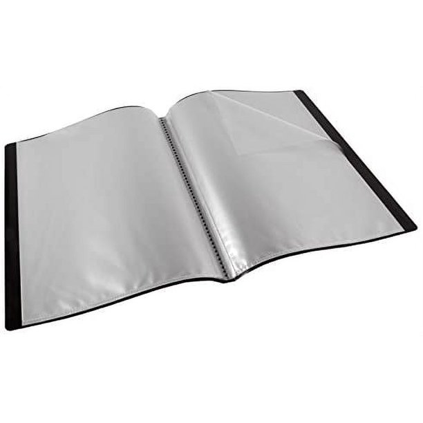 Folder with Plastic Sleeves (Black) Presentation Book with See