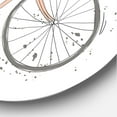 thumbnail image 3 of Designart 'Hipster Man Riding A Bicycle' Children's Art Circle Metal Wall Art 11x11 - Disc of 11, 3 of 5