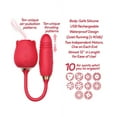 thumbnail image 4 of Wild Rose Studio Wild Rose Rechargeable Silicone Suction & Thruster - Red, 4 of 4