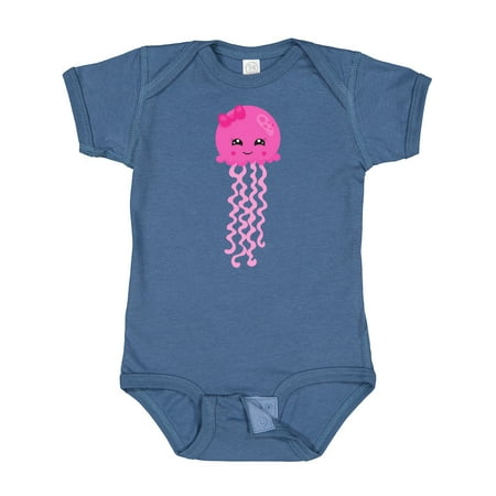

Inktastic Cute Jellyfish Little Jellyfish Pink Jellyfish Gift Baby Girl Bodysuit