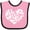 Pink and Black, variant on Inktastic All You Need is Love White Heart Shape Boys or Girls Baby Bib