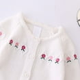 thumbnail image 4 of HCNTES Toddler Girl Sweater Strawberry Cardigan Knit Sweater Girl Fall Winter Clothes Sweater Cute Tops(2-3 Years,G7-White), 4 of 6