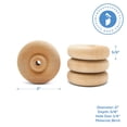 thumbnail image 5 of Classic Mini Wooden Wheels, Great for Crafts Too, 2 Inch Diameter, 5/8 Inch Thick, 1/4 Inch Hole, Pack of 12, by Woodpeckers, 5 of 8