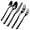 Matte Black, variant on 40 Piece Silverware Set Service for 8,  Premium Stainless Steel Cutlery Set, Matte Finish Flatware Sets Durable Solid, Modern Kitchen Tableware Eating Utensil Set Include Spoons Forks Knives