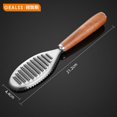 thumbnail image 2 of XKHHLH Stainless Steel Fish Scale Remover, Manual Fish Scaler with Wood Handle, Fish Cleaning Tool, Built-in Ginger Garlic Grater, Kitchen Gadgets, 2 of 5