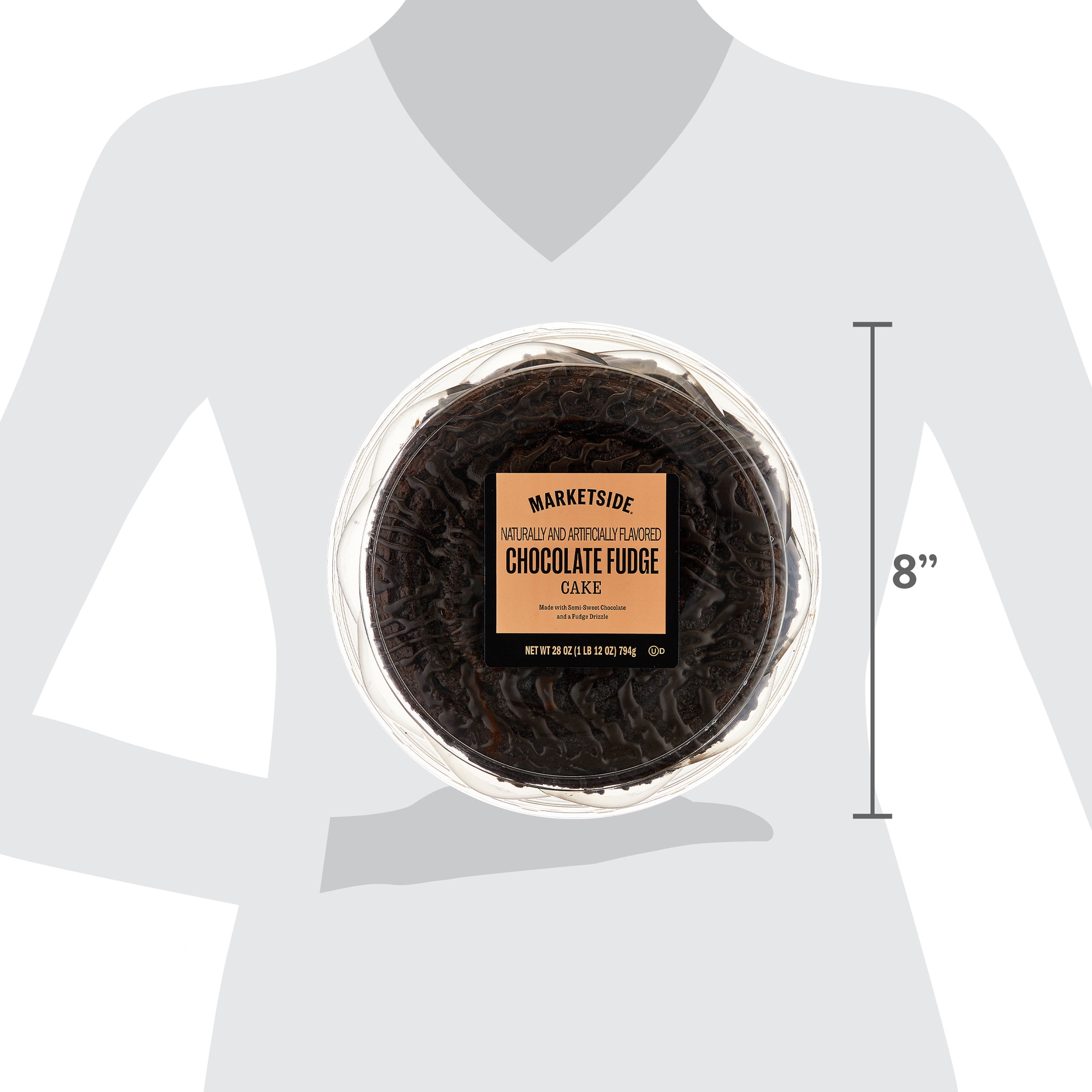 Marketside Chocolate Fudge Creme Cake, 28 oz (Shelf Stable)
