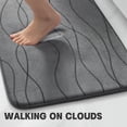 thumbnail image 6 of ChakmeOne Bathroom Rugs Sets 5 Piece, Gray Bathroom Rug Soft Absorbent Microfiber Bath Mats and U-Shaped Contour Toilet Rug, Non-Slip Machine Wash Dry for Floor Tub and Shower, 6 of 11