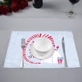 thumbnail image 3 of MKHERT Merry Christmas and Happy Year Funny Snowman with Gifts Placemats Table Mats for Dining Room Kitchen Table Decoration 12x18 inch,Set of 4, 3 of 4