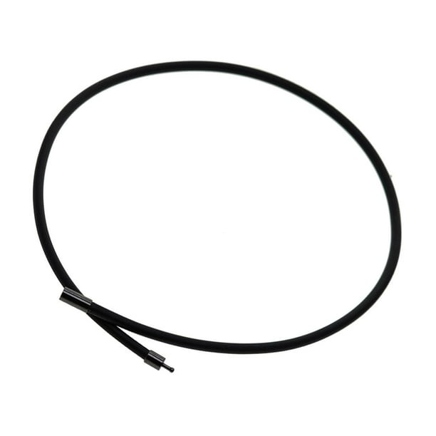 Collar de caucho negro con cierre de 45/50/55/60 cm para pulseras y bisutería DIY. 50cm