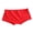 Red, variant on Joernso Men Boxer Underwear Solid Color Breathable Elastic Boxer Briefs U-Convex Flat-Angle Design Panties Home Wear