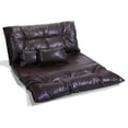 thumbnail image 2 of Veryke Folding Floor Sofa Bed with 2 Pillows, PU Leather Adjustable Gaming Lounge Chair - Brown, 2 of 13