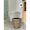 thumbnail image 2 of KOUBOO Unique Home Decor Kobo Rattan 2 Gal Waste Basket, Elevate Your Space with Boho Charm, Gray-Brown, 1 Count, 2 of 6