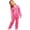 Hot Pink, variant on BLVB Kids Girls Satin Pajama Sets Long Sleeve Button down Shirts Long Pants 2PCS Silky Sleepwear Loungewear