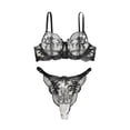 thumbnail image 1 of Lingerie Porte-Jarretelles en Résille Florale Aguichant 2 Pcs, 1 of 8