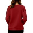thumbnail image 5 of Ounisa Women's Baseball Crew Neck Solid Color Long Sleeve Maternity T-Shirt Top Pregnancy Shirt, 5 of 6