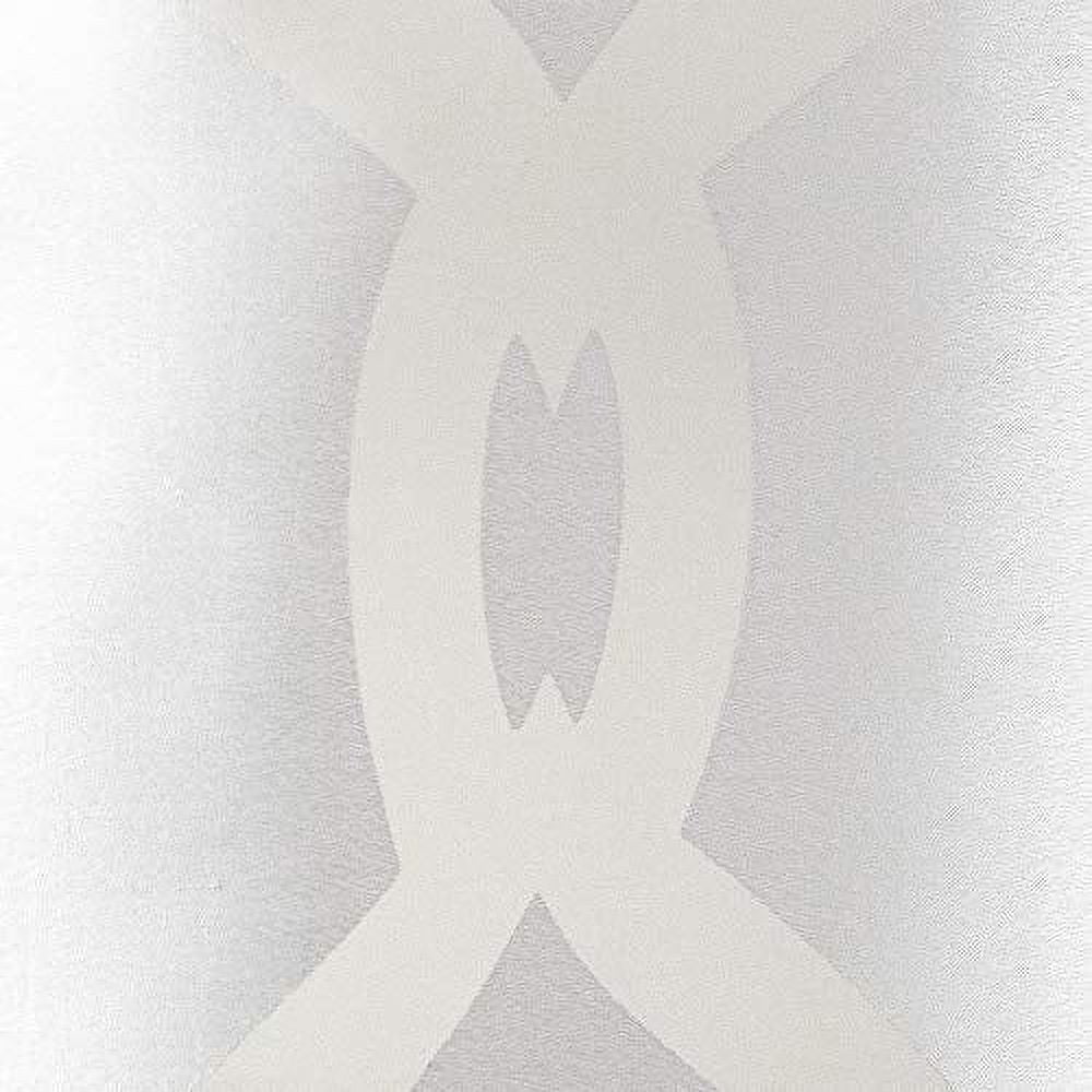 Exclusive Home Rio Burnout Sheer Grommet Top Curtain Panel Pair, 54"x108", Winter White