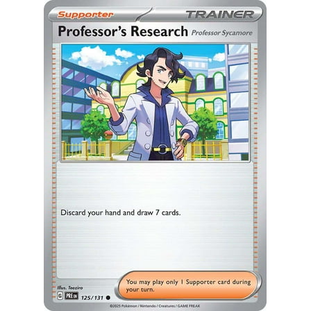 Pokemon Prismatic Evolutions Common Professor's Research #125