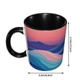thumbnail image 3 of Hand Drawing Wave Sea Coffee Mug Fun Custom Ceramic Mugs 11oz Black, 3 of 5