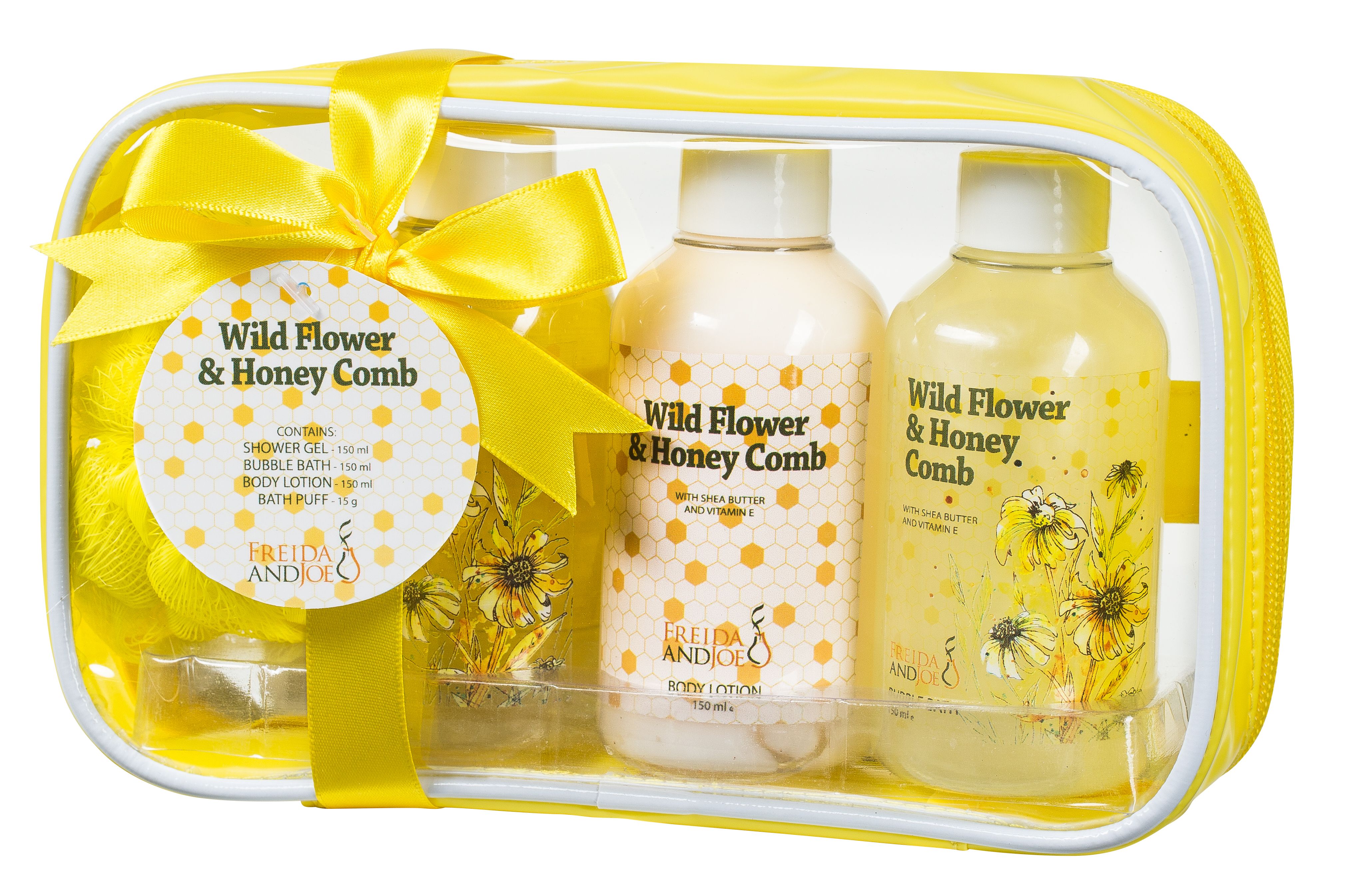 Freida & Joe Deluxe Natural Rustic Wild Flower and Honey Comb Bathroom Spa Kit - Gift for Her - image 1 of 4