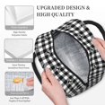 thumbnail image 3 of Balery Black Tartan Plaid Bolsa de Almuerzo para Mujeres, Caja de Almuerzo, Bolsa de Almuerzo Pequeña Impermeable, Tote de Almuerzo Reutilizable con Gran Capacidad, 3 of 6