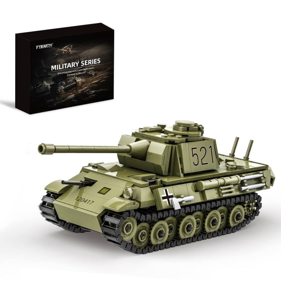 GOQI Panther Tank Building Set, Compatible with Lego Military Tank, WW2 Army Toys Historical Collection Model for Military Fans, Gifts for Teens Kids Boys 8-14 (638PCS)