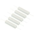 thumbnail image 1 of Unique Bargains 5 Pcs Résistances 1 Ohm, Résistance Ciment Céramique 10W Kit de Résistance Ciment de Puissance Tolérance 5 % pour Adaptateurs d'Alimentation Audio, 1 of 4