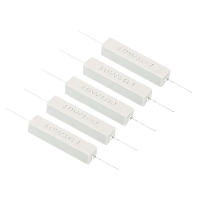 Unique Bargains 5 Pcs Résistances 1 Ohm, Résistance Céramique 10W Kit de Résistance de Puissance Tolérance 5 % pour Adaptateurs Audio