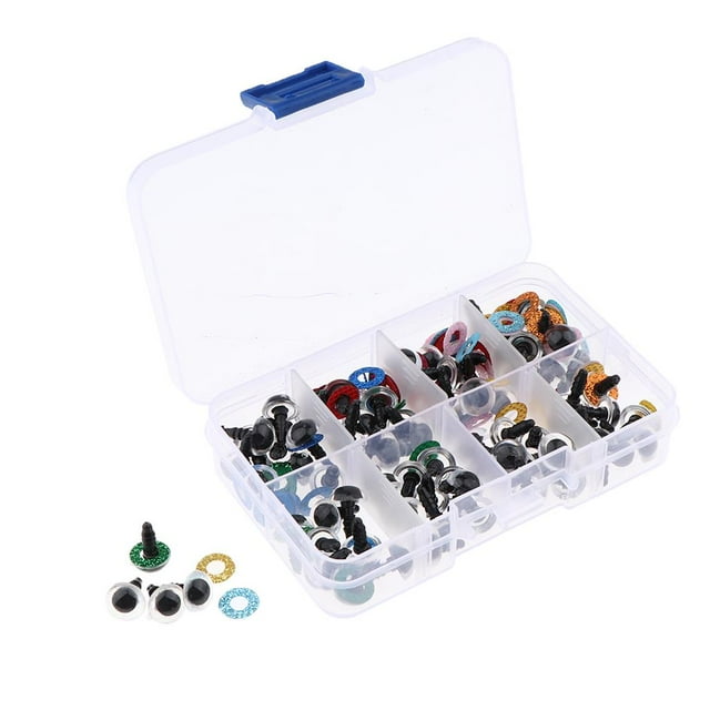 Ojos de seguridad de Plástico Brillante perfecl 80 Piezas 10 mm