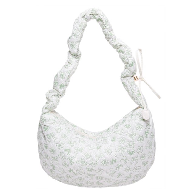 Bolso acolchado para axila para mujer bolso tipo cartera fruncido de gran capacidad bolso de ocio para mujer