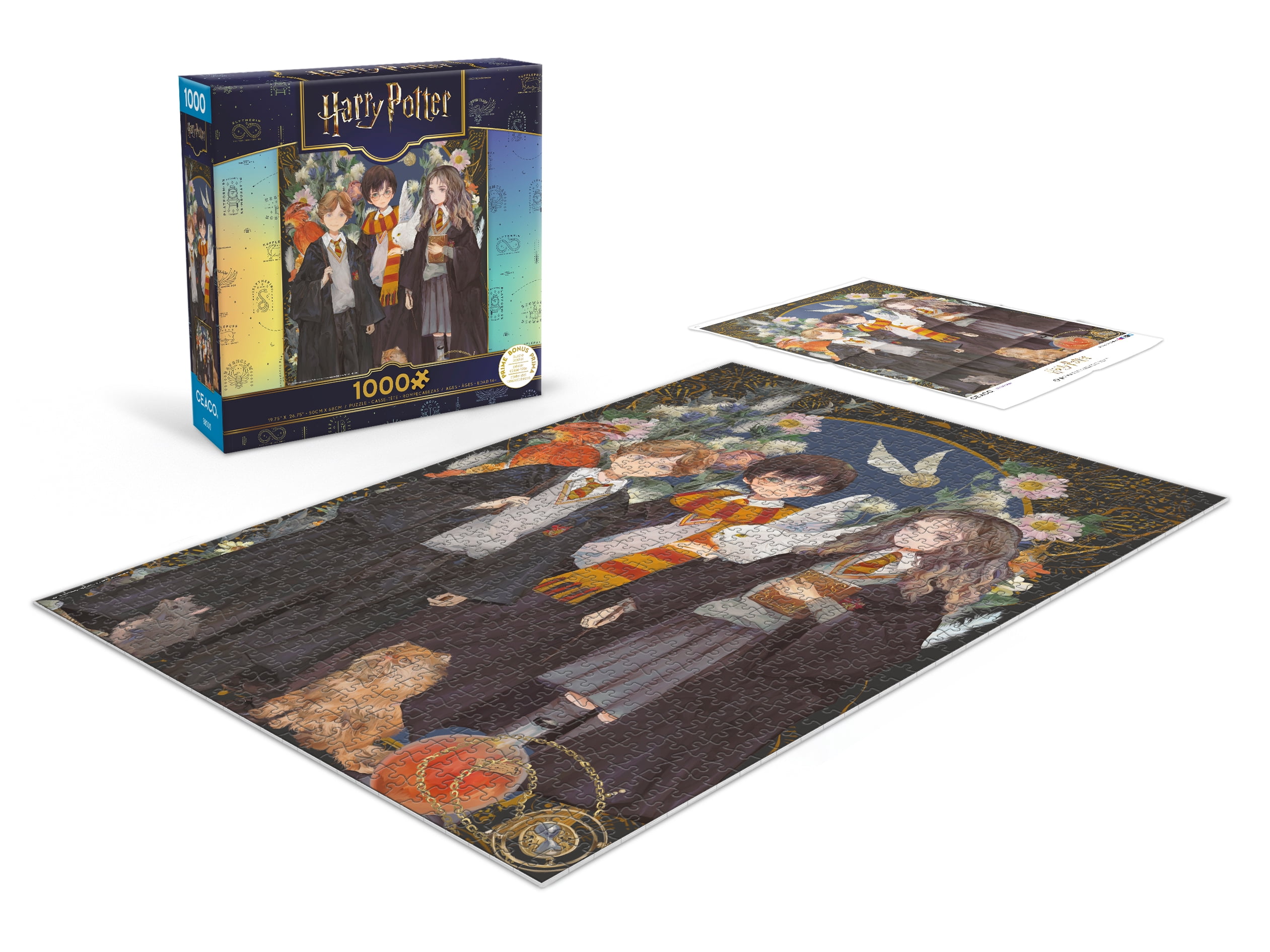 Ceaco Harry Potter Harry, Ron, Hermione 1000-Piece Interlocking Jigsaw Puzzle for Children Ages 14+