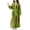Green, variant on Women's Long Sleeve Fleece Bathrobe Warm Pjs Long Bath Polar Soft Fall Spring Oversized Comfy Robe Rainbow X-Large