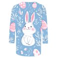 thumbnail image 5 of Cavosen Happy Easter Womens Three Quarter Sleeve Blouses Summer Bunny Print Pullover Shirts 3/4 Sleeve Round Neck Holiday Tops Vacation Festival Tee Shirts Loose Dressy 2XL, 5 of 5