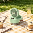 thumbnail image 1 of Portable Misting Fan with Humidifier, Rechargeable Foldable Cooling Fan with Water Spray, Dual Nozzle Design, USB Rechargeable, Adjustable Tilt, Outdoor, Multi-Function Air Circulator Fan(Green), 1 of 6