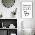 thumbnail image 5 of Black and White Bathroom Poster Funny Bathroom Quote Wall Art  Cute Canvas Print Wall Decor Minimalist Toilet WC Artwork, 5 of 6