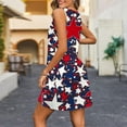 thumbnail image 4 of Sundresses for Women 1776-2026 250 Anniversary USA Flag Print V Neck Mini Tank Dress Beach Dress with Pocket, 4 of 6