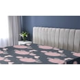 thumbnail image 5 of Ambesonne Springtime Fitted Sheet, Hydrangea Bloom Leafy, Full Size, Pale Pink and Dark Indigo, 5 of 5