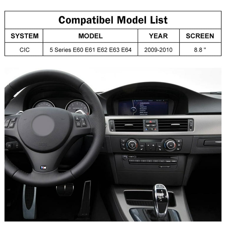 Autoradio GPS BMW Série 5 E60 E61 2003 à 2010 Android 12