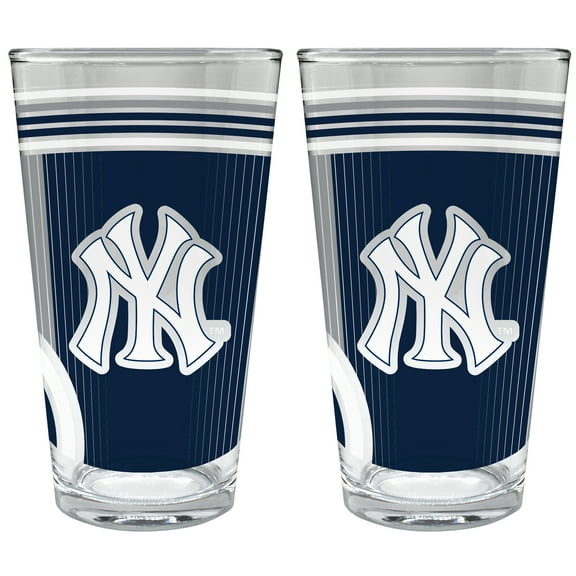 New York Yankees Two-Piece 16oz. Pint Glass Set