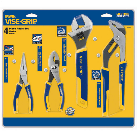 Irwin/Hanson 2078705 Vise-Grip 4-Piece ProPliers Set