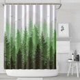 thumbnail image 2 of Spring Shower Curtain Forest Green Shower Curtain Plant Shower Curtains Grey Mountain Nature Tree Shower Curtains for Bathroom Water Repellent Woodland Shower Curtain, 84 x 72 inch, 2 of 4