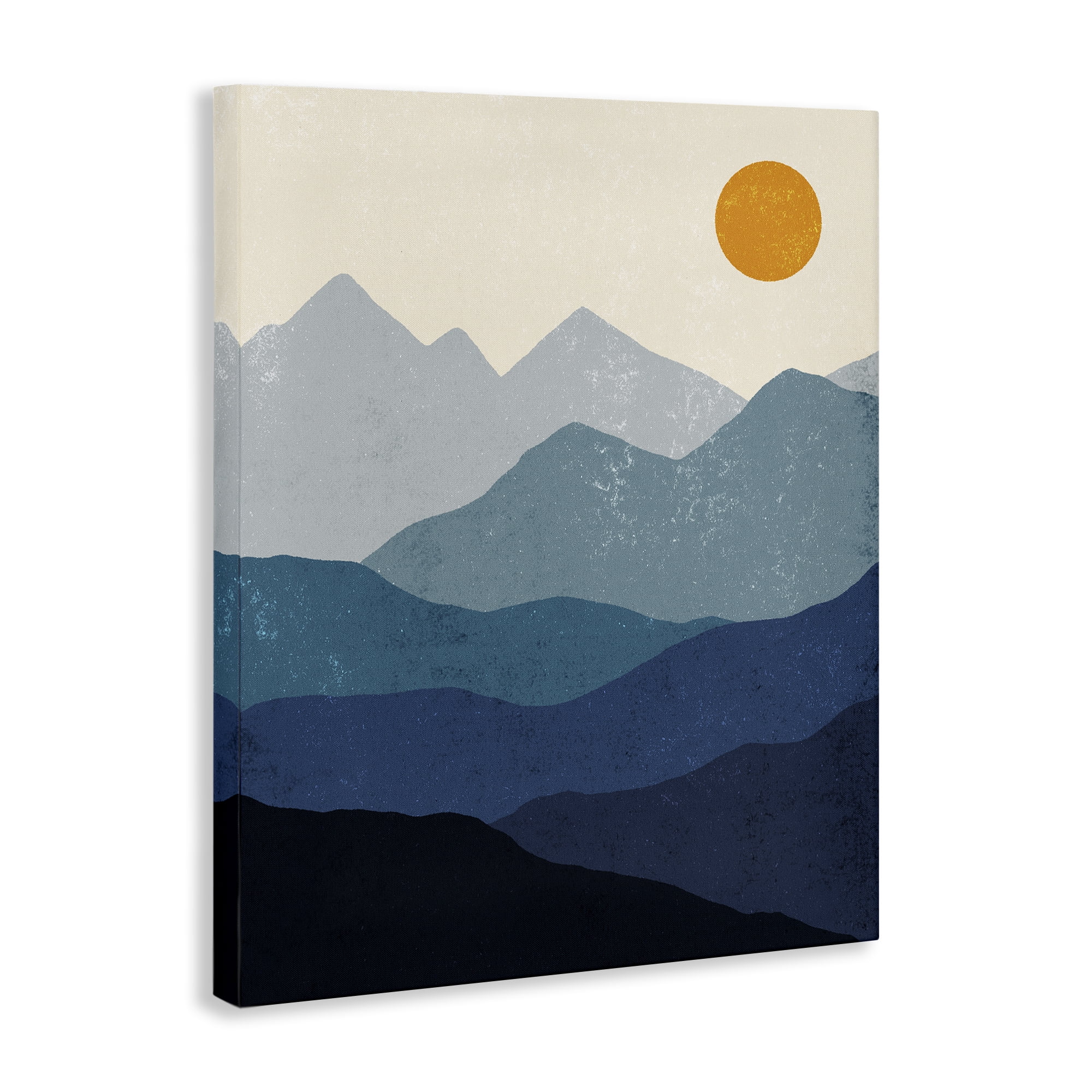 Stupell Industries The Dawn Over Mountains Abstract Painting Wrapped Canvas Art Print Wall Art, 30 x 40