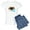 With Blue Strpe Pant, variant on CafePress - 2029 Graduation Women's Light Pajamas - Women's Short Sleeve Print T-Shirt and Pants Light Cotton Pajama Set