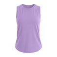 thumbnail image 2 of WDDDD Women‘s Workout Tank Tops Sleeveless Racerback Quick Dry Athletic Shirts Light Purple L, 2 of 6
