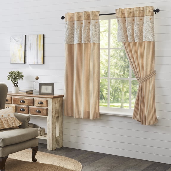 VHC Brands Camilia Ruffled Short Panel Set of 2 63x36