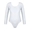 thumbnail image 1 of YiZYiF Kids Girls Shiny Metallic Long Sleeves Ballet Latin Yoga Dance Leotard, 1 of 7