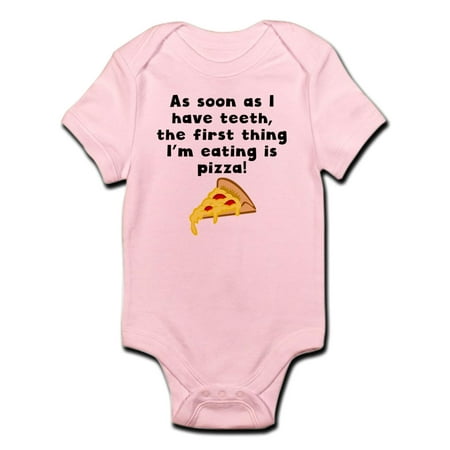 

CafePress - The First Thing Im Eating Is Pizza Body Suit - Baby Light Bodysuit