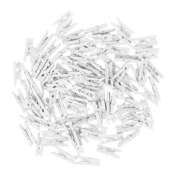 Homoyoyo Strong Wooden Clothes Pins for Party Decor and Photo Clips 100Pcs