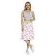 thumbnail image 2 of Women's Peonies Romantic Blooms Botanical A-line Printed Skirt Casual Wear, M, Rose Pink White, by Ambesonne, 2 of 6